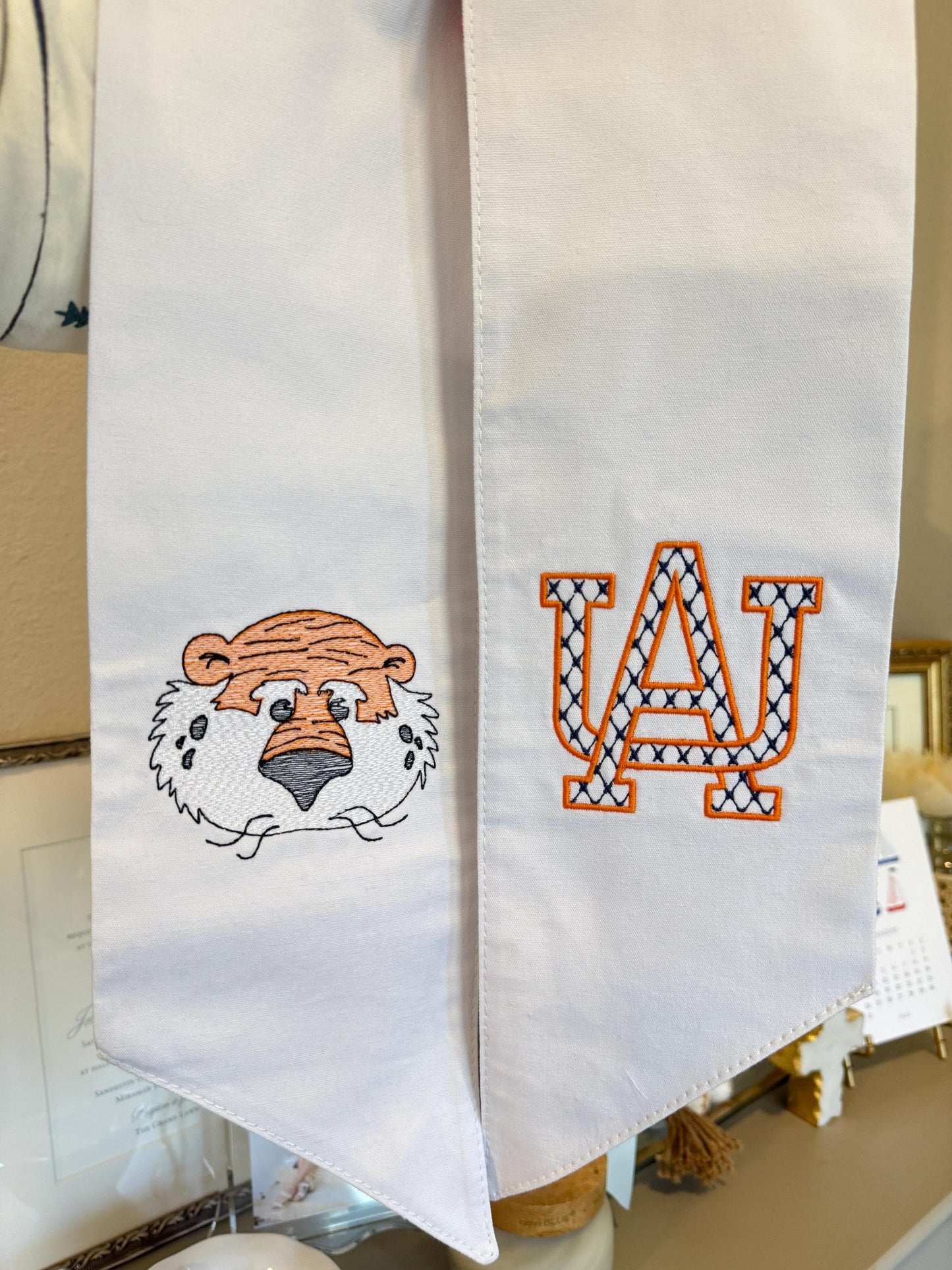 Auburn Football Wreath Sash | War Eagle Door Décor | Football Hosting Essential | Game Day Porch Decoration | Fall Wreath Sash | AU Tigers