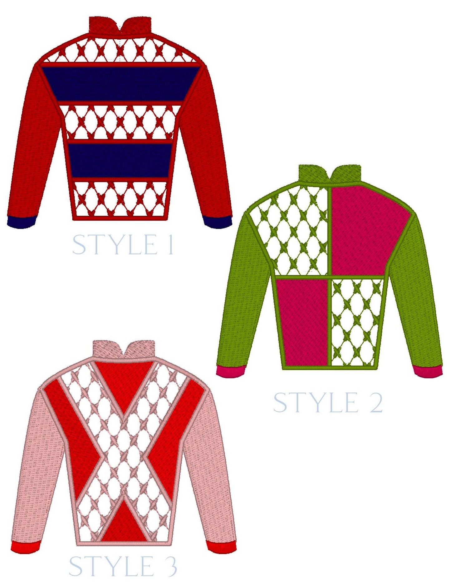 Kentucky Derby Jockey Outfit Embroidered Wreath Sash