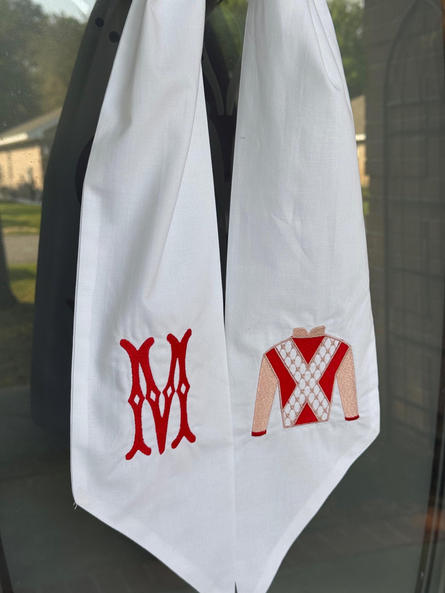 Kentucky Derby Jockey Outfit Embroidered Wreath Sash