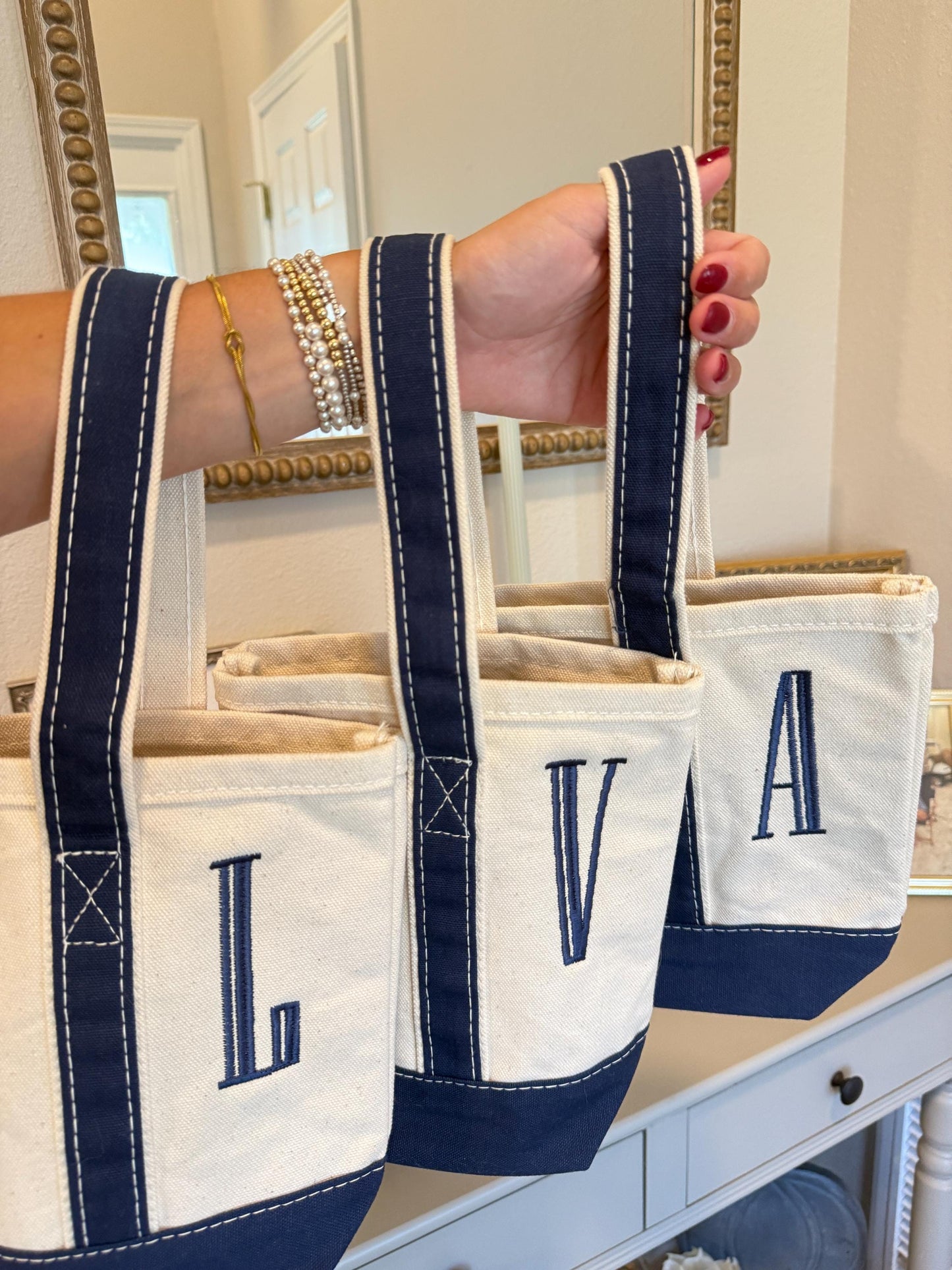 Personalized Canvas Wine Tote: Monogrammed Two-Bottle Carrier