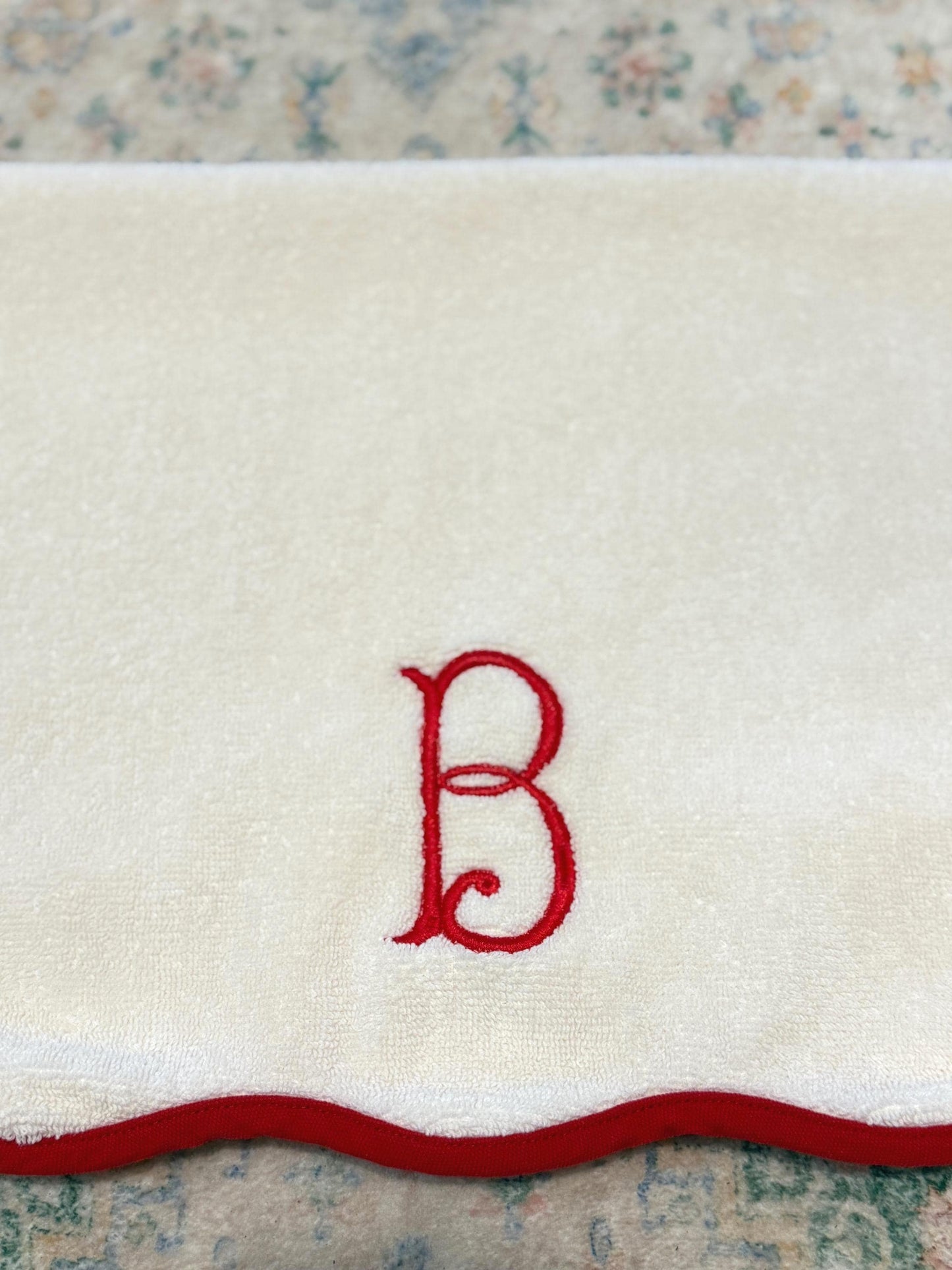 Embroidered Christmas Hand Towel: Festive Holiday Decor, Monogrammed Gift