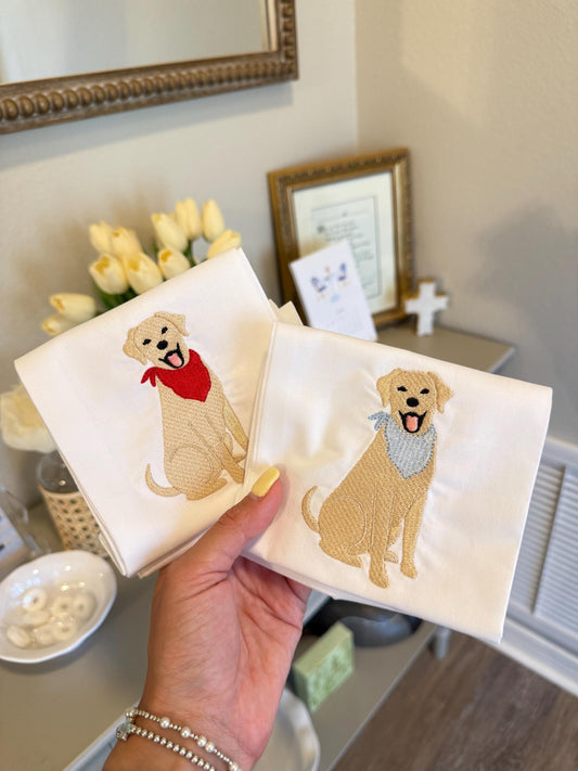 Golden Retriever Wreath Sash | Labrador Retriever Wreath Sash | Front Door Wreath Sash for Hosting | Hostess Gift | Preppy Wreath Sash