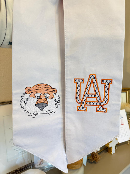Auburn Football Wreath Sash | War Eagle Door Décor | Football Hosting Essential | Game Day Porch Decoration | Fall Wreath Sash | AU Tigers