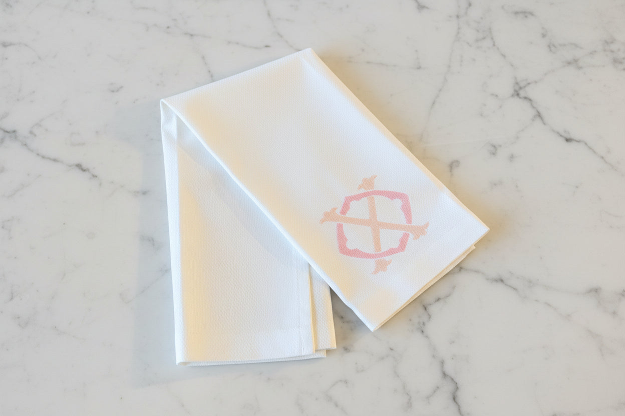 Embroidered Valentine's Tea Towel