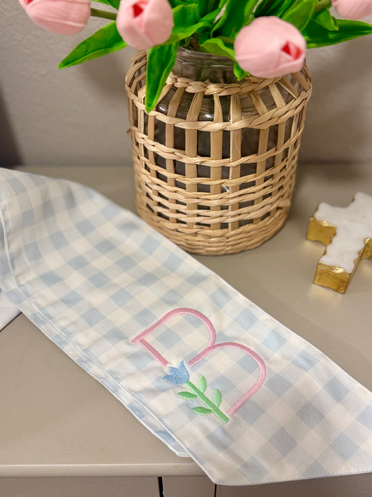 Gingham Wreath Sash