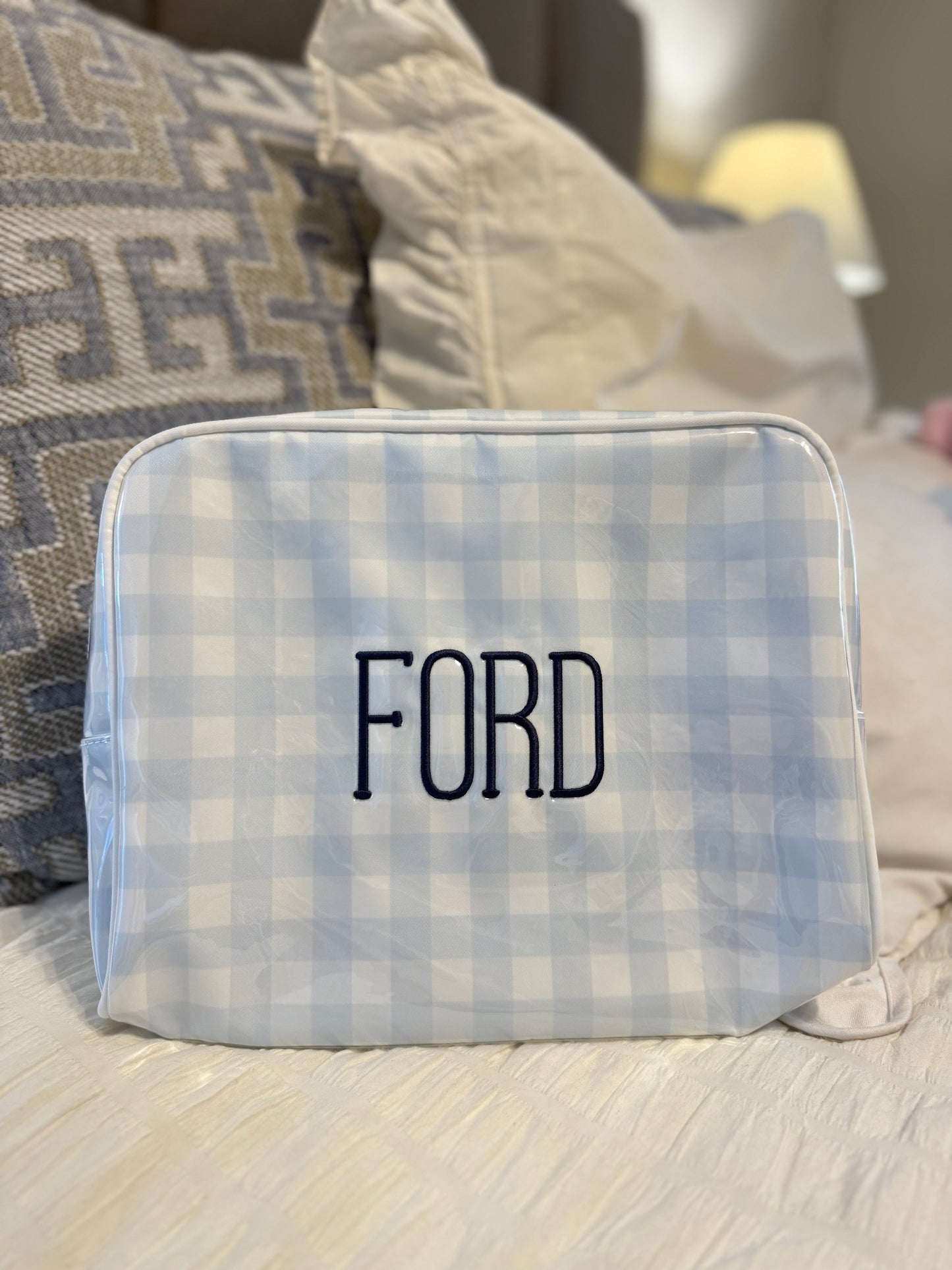 XL Clear Coated Cosmetic Bags