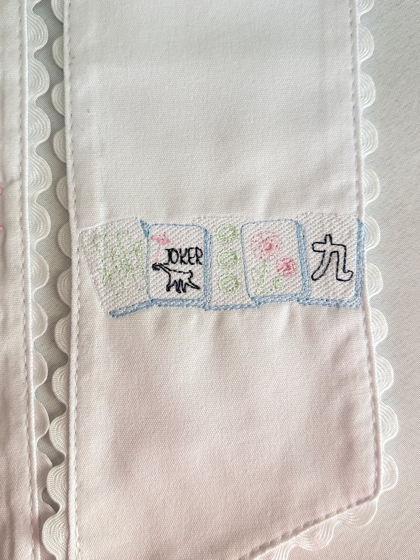Mahjong Ric Rac Wreath Sash