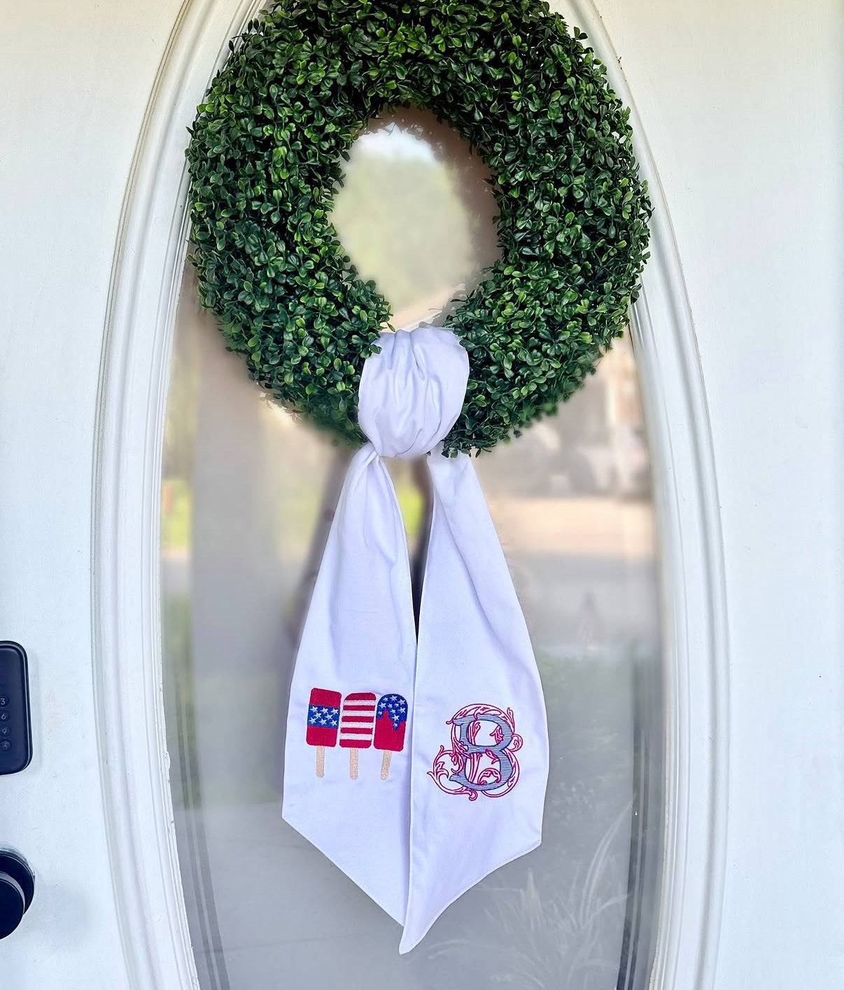 Patriotic Popsicle Wreath Sash