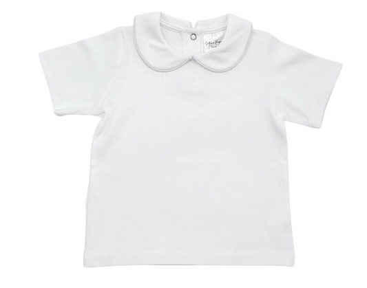 Short Sleeve with Piping Collar