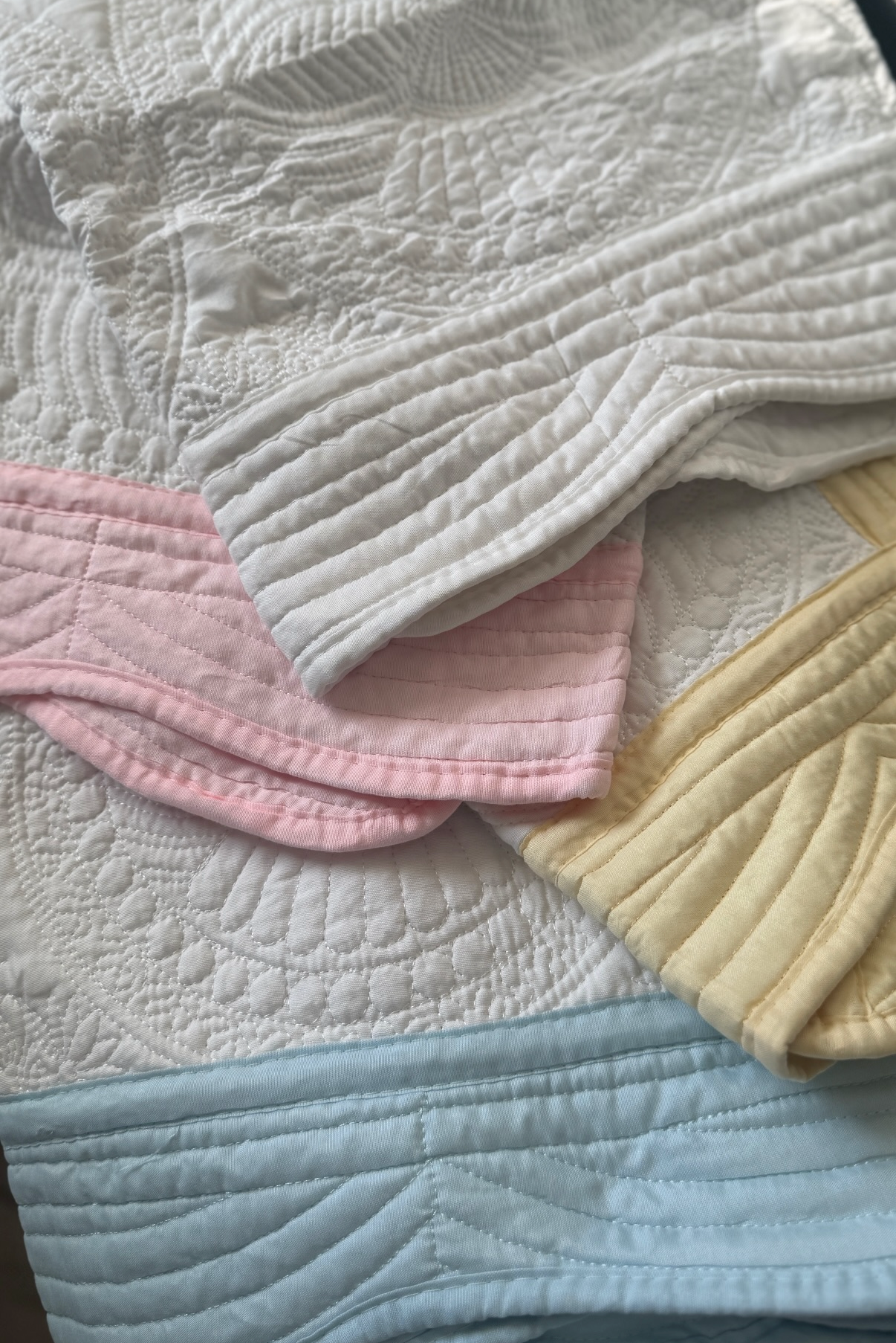 Embroidered Heirloom Quilted Baby Blanket