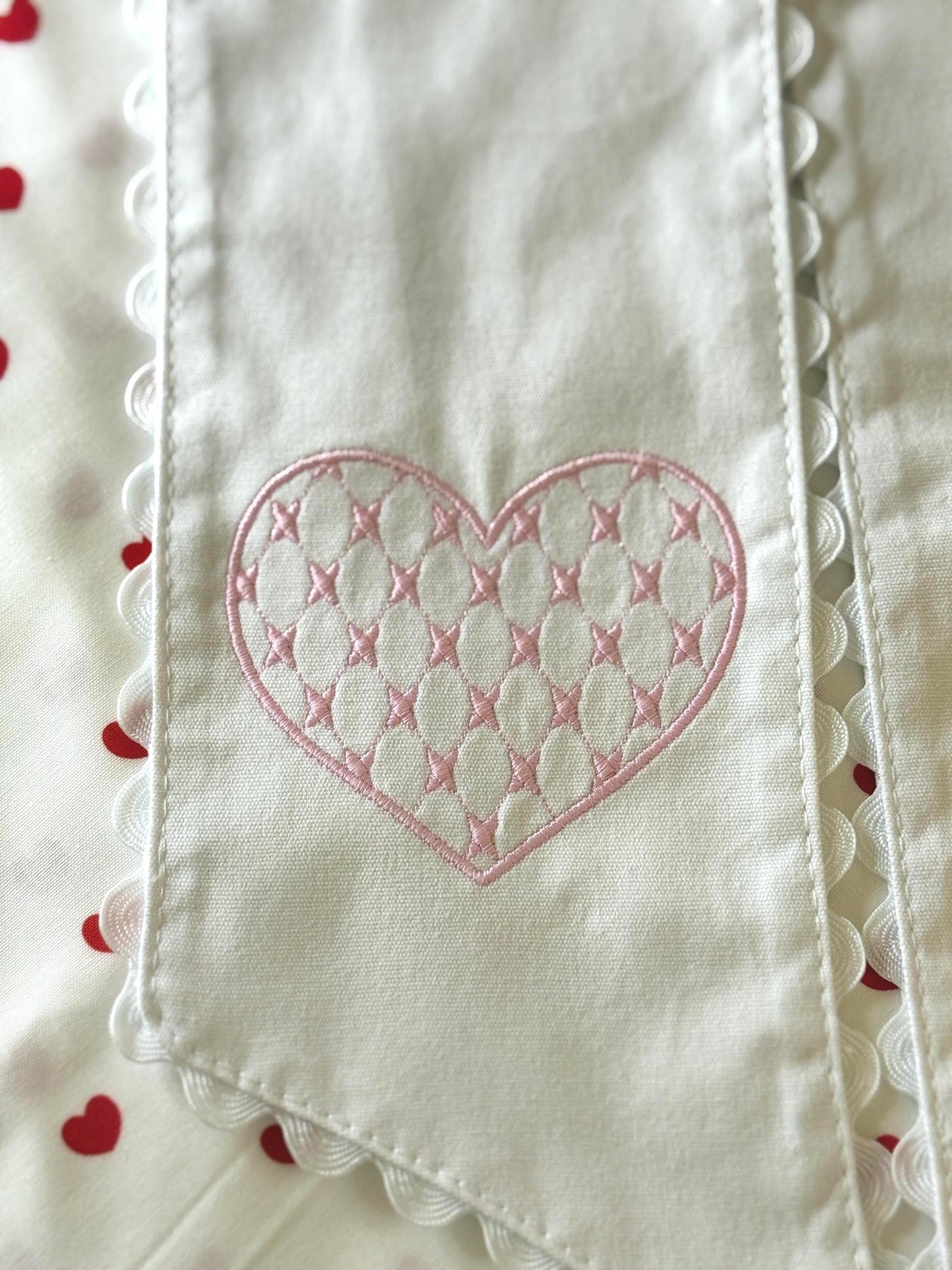 Valentine’s Day Wreath Sash Ric Rac Trim | Monogrammed Front Door Decor | Spring Home Decor